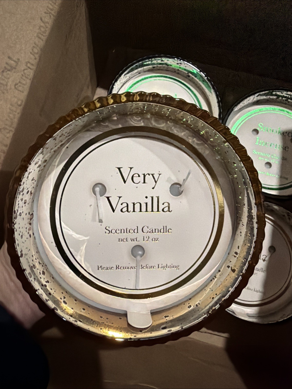Set Of 4 X 12 Oz Scented Candle | Triple Wick – Very Vanilla & Smoked Incense