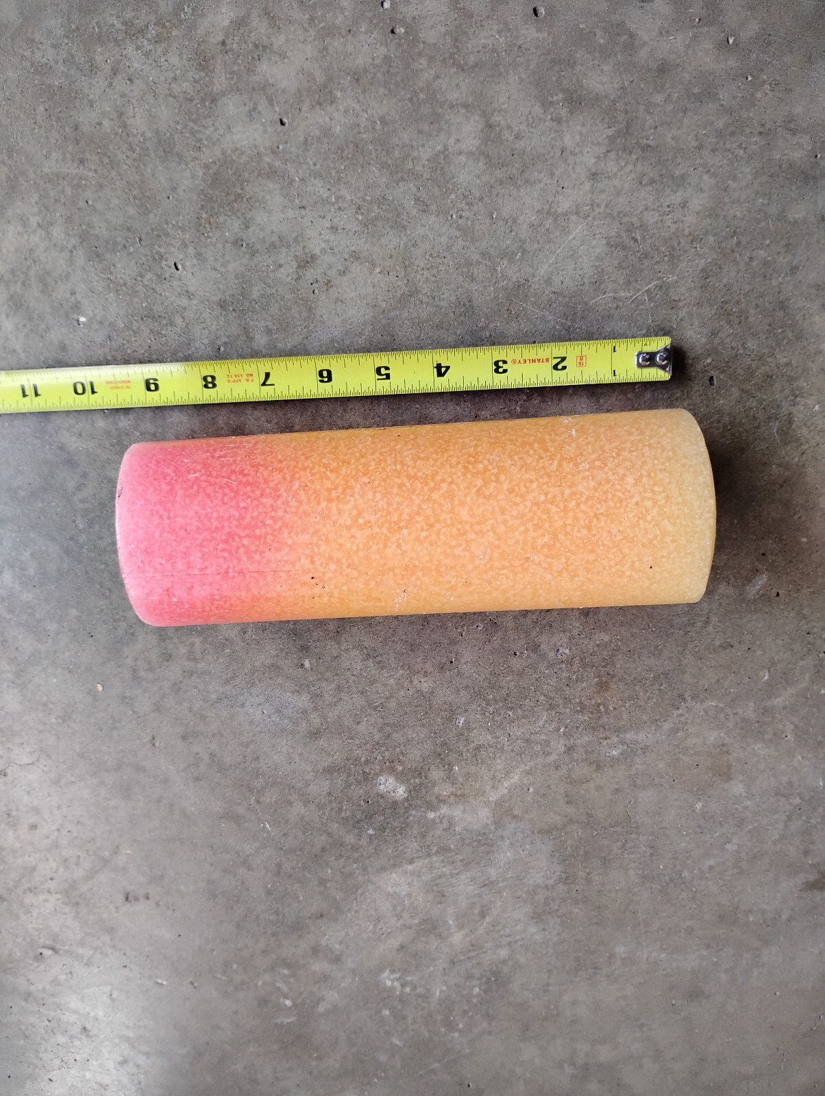 Vintage 70’s Unburned Pillar Candle 3″ x 9″ Multi Color Un-Sented