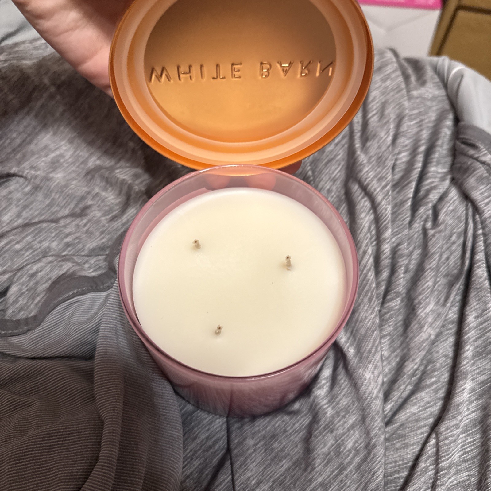 NEW Bath And Body Works White Barn “Apple Cinnamon Spice” 3 Wick 14.5oz Candle