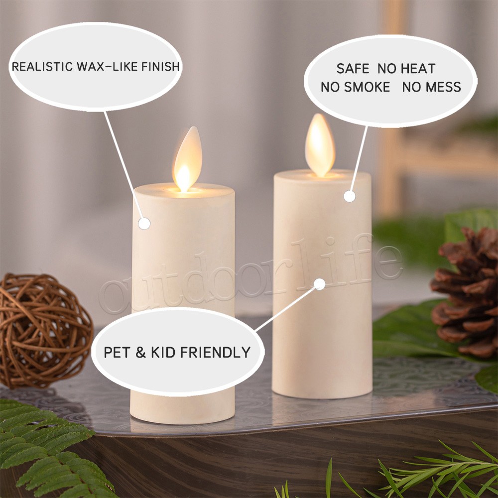 Luminara Flameless LED Votive Candles Lights with Moving Flame Remote 1.5″X4.25″