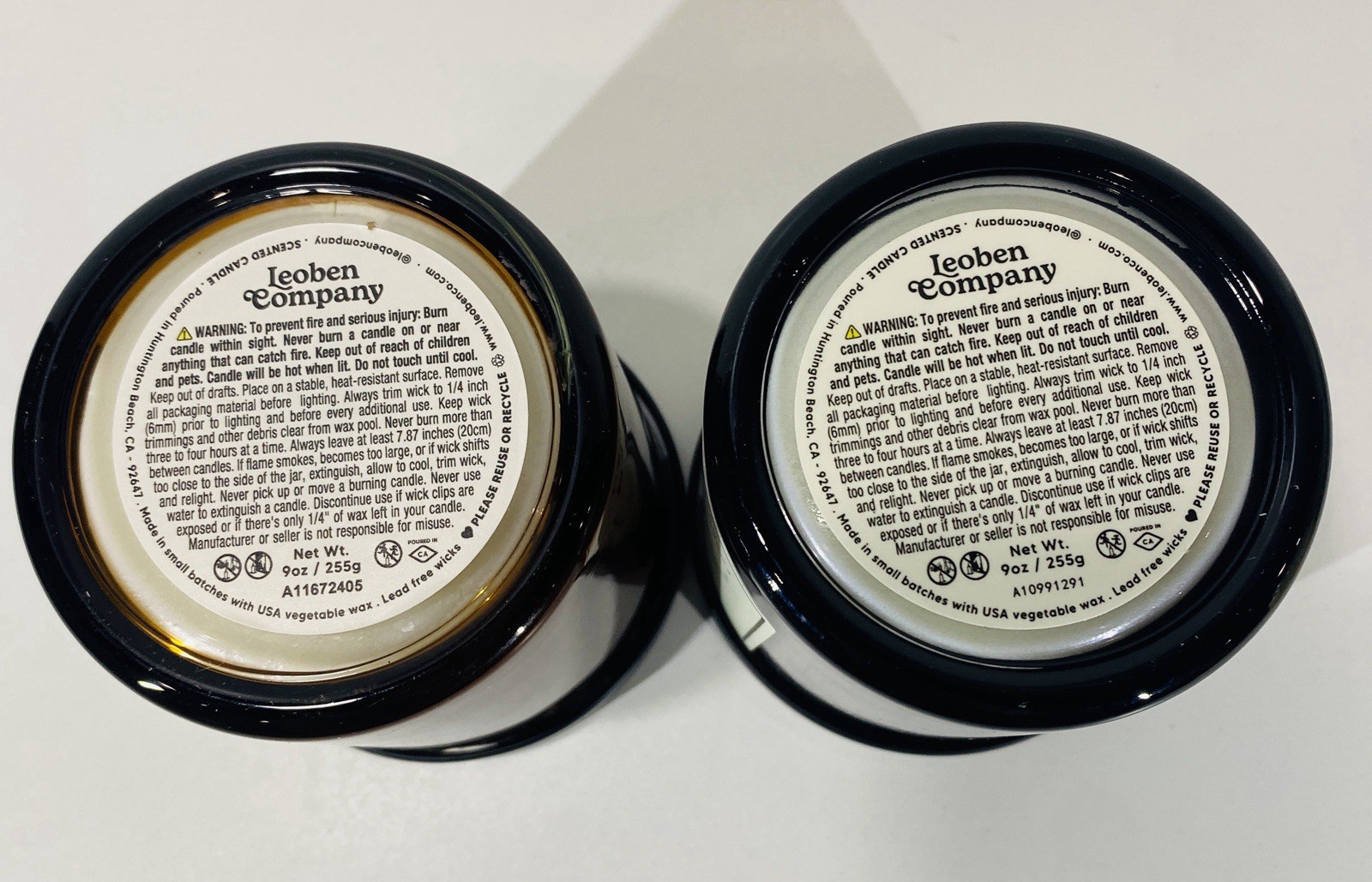 (2x LOT) LEOBEN CO RARE HTF NIGHT OUT + Man Cave Candle Vegan Soy Wax Blend 9oz