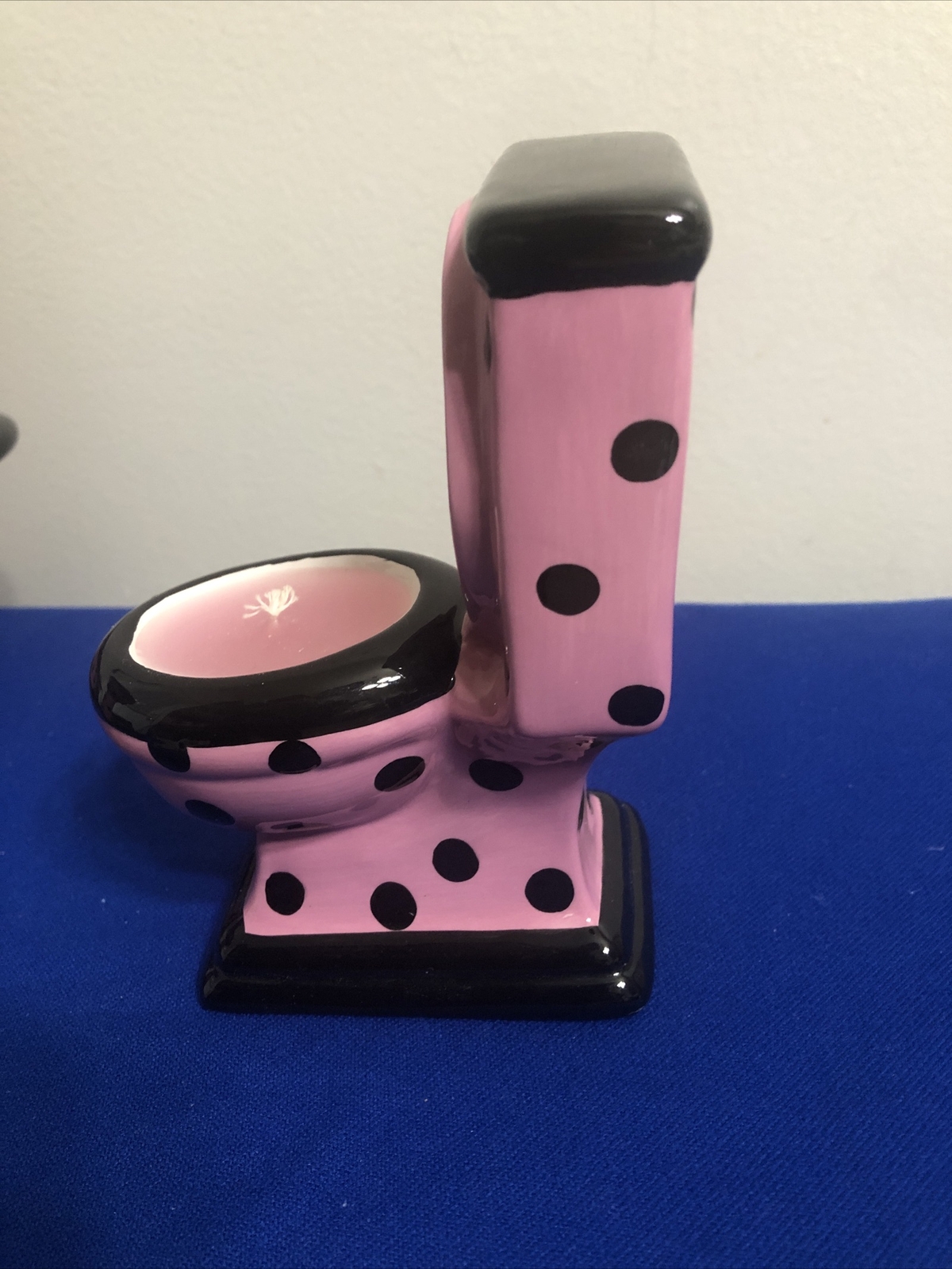 Ceramic Bathtub, Toilet & Sink Candle Set – Pink Polka Dot Design