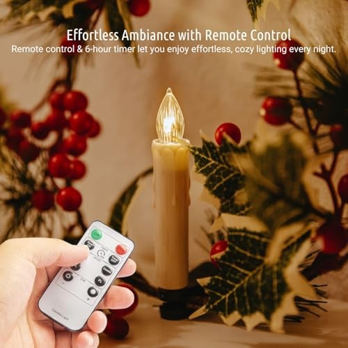 40 PCS LED Candle Lights Set with Remote 40 Pack | Warm White | Cordless