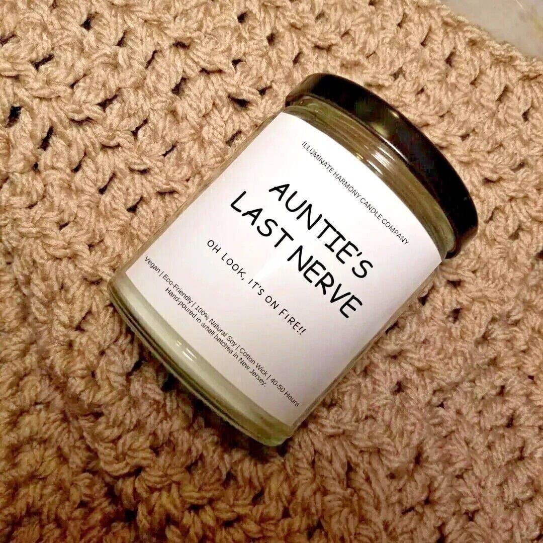 Auntie’s Last Nerve Candle | Funny Candles | Personalized Candle Gift | Last