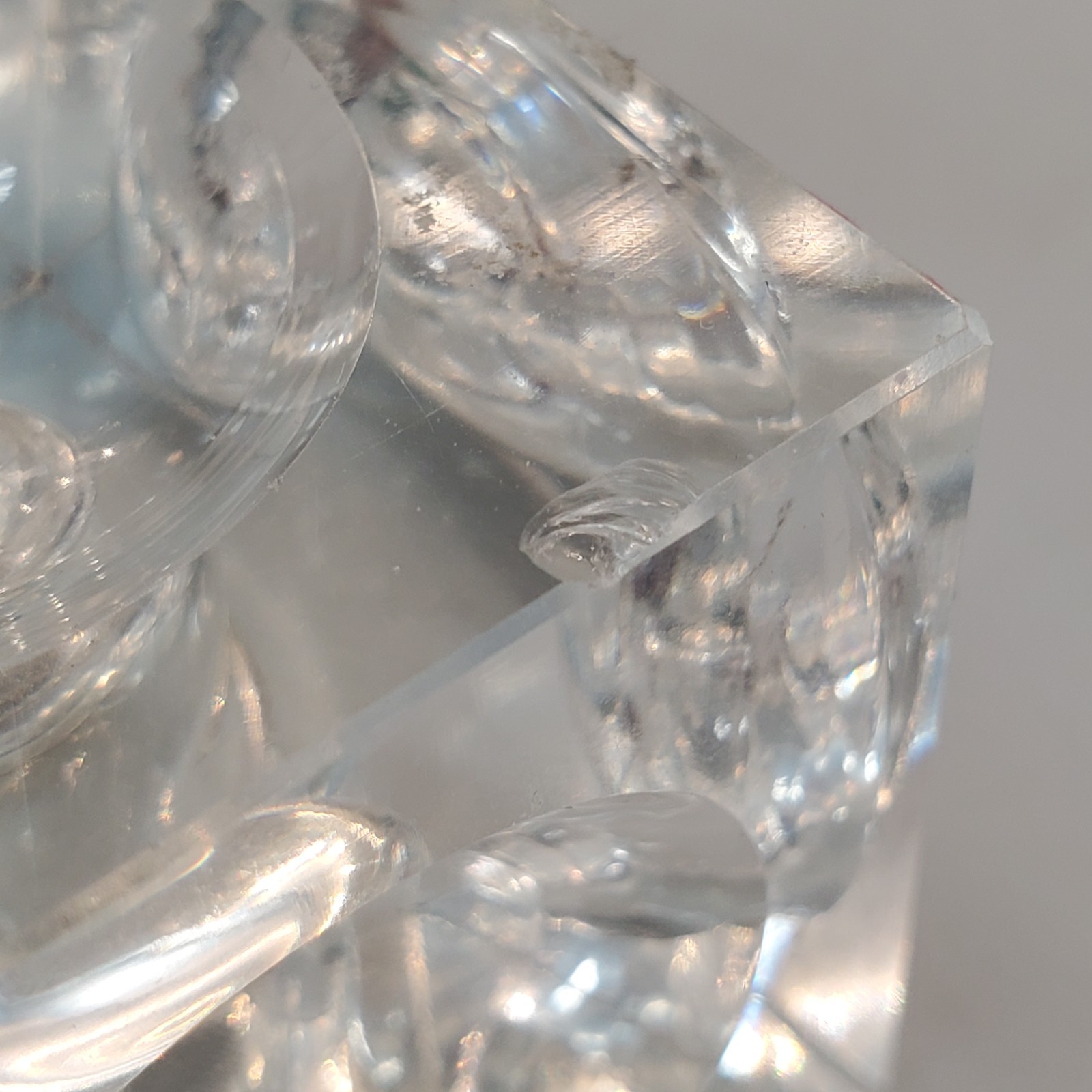 Ice Cube Candle Holders Set of 6 Glass Mid Century Modern MCM Vintage