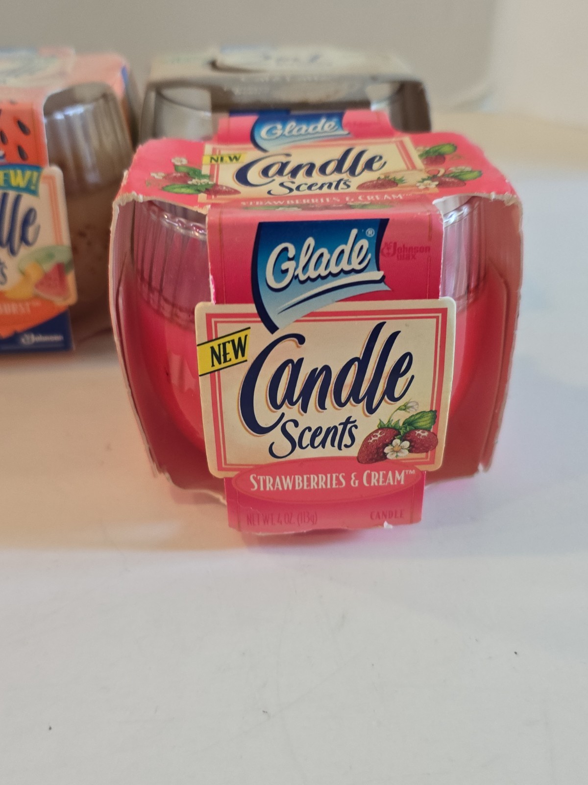 Glade Lot Of 7 Vintage Scented 4oz Candles NOS Scents Holiday New 2 In 1