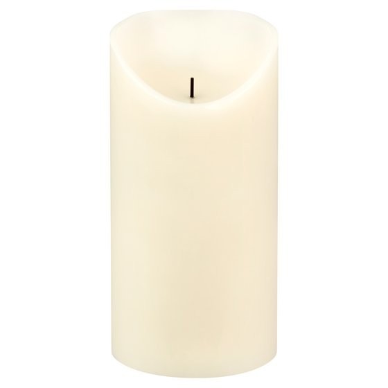 Mainstays Unscented Flameless LED Pillar Candle, Ivory, 4 x 8 in
