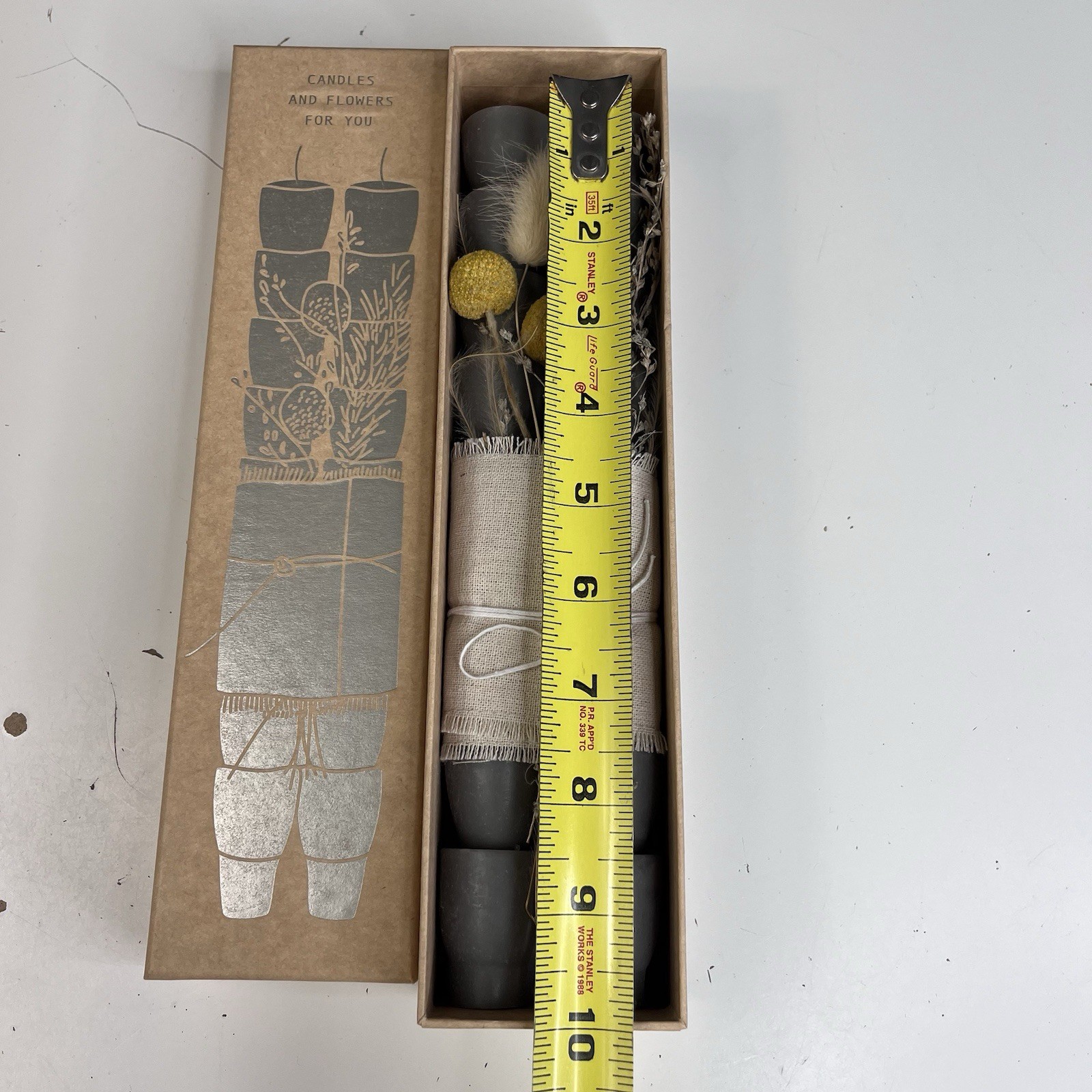 NEW Felt by Anthropologie Candles & Flowers Constance Botanical Tiered Set of 2