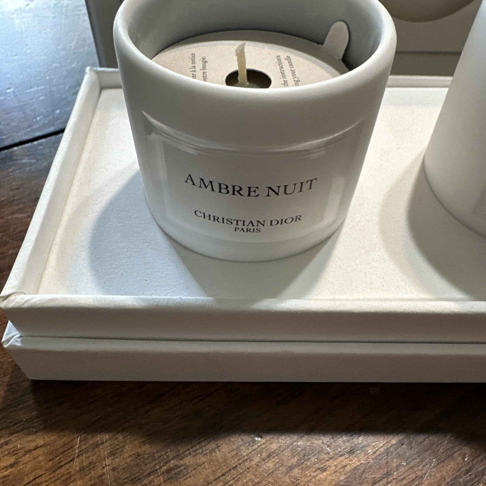 NEW Christian Dior Mini White Ambre Nuit Jardin DOrangers Votive Candle Set