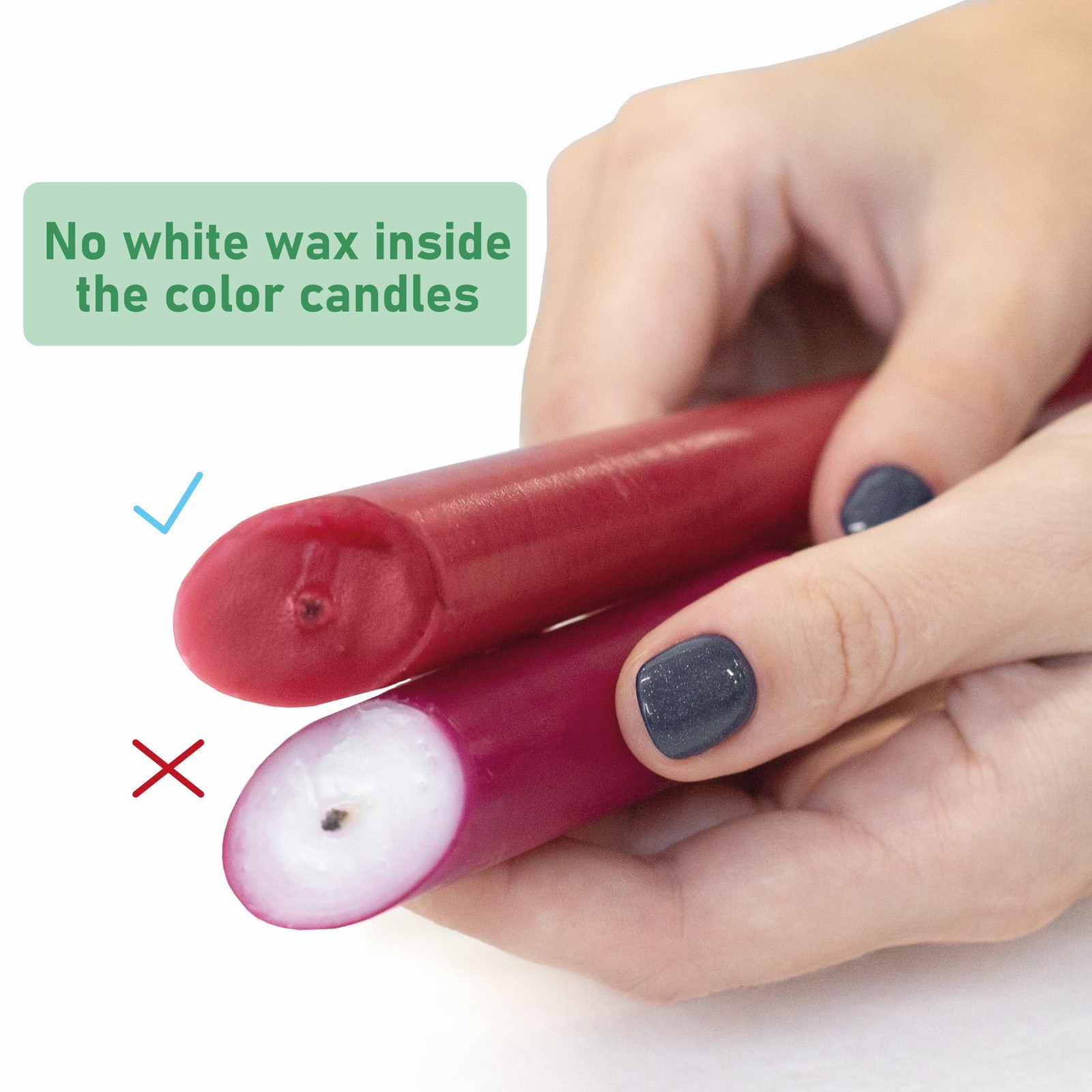 4 Pack 10 Inch Taper Candles Unscented Hand Dipped Long Burning Dripless Ivory