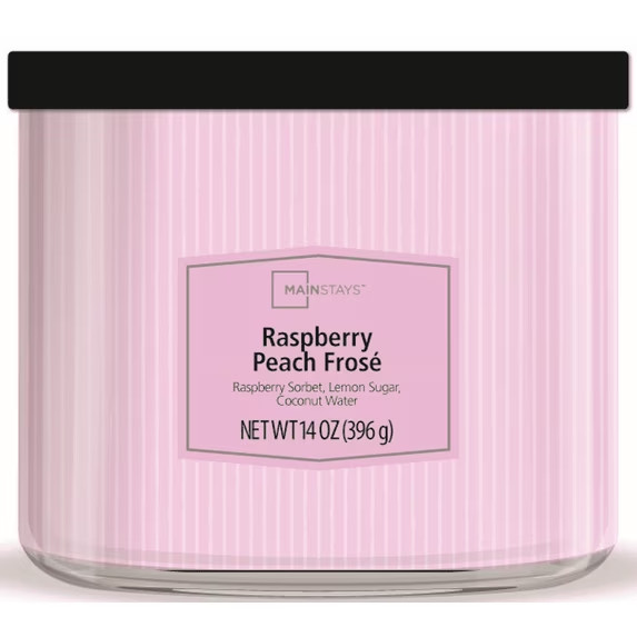 2 Pack Raspberry Peach Frosé Scented Candles 14 oz 3-Wick Jar Candles…