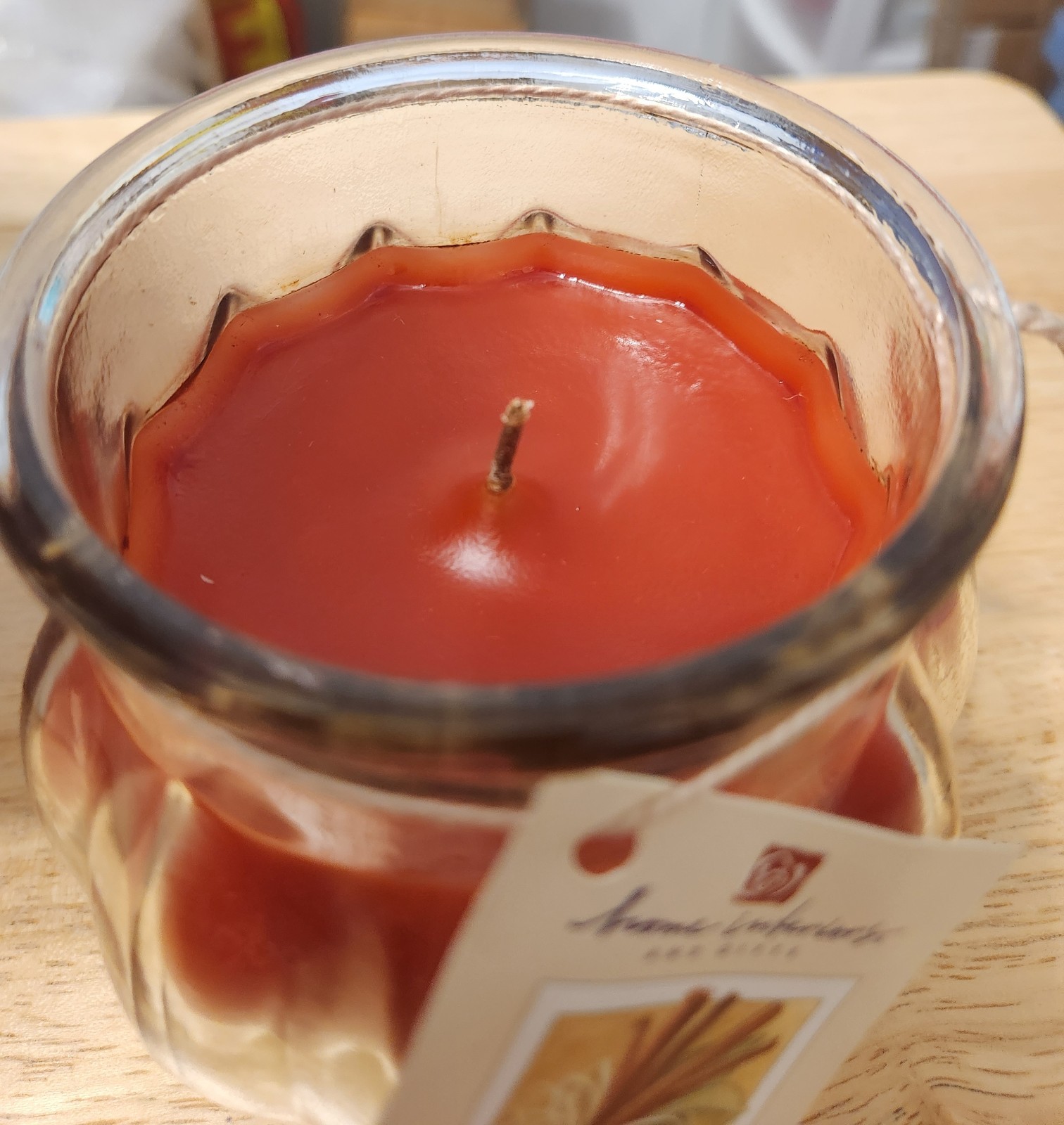 VTG Home Interiors Cinnamon Spice Glass Jar Candle (15 1/2 Ounces) NOS