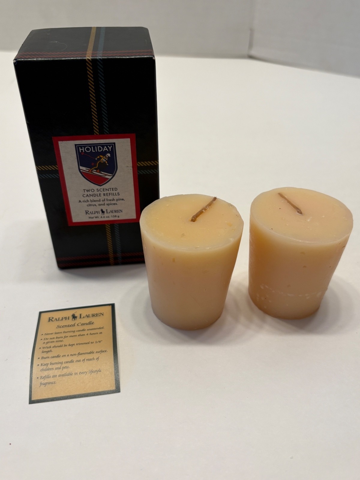 NOS Ralph Lauren Holiday Scented Candles- Two Pack