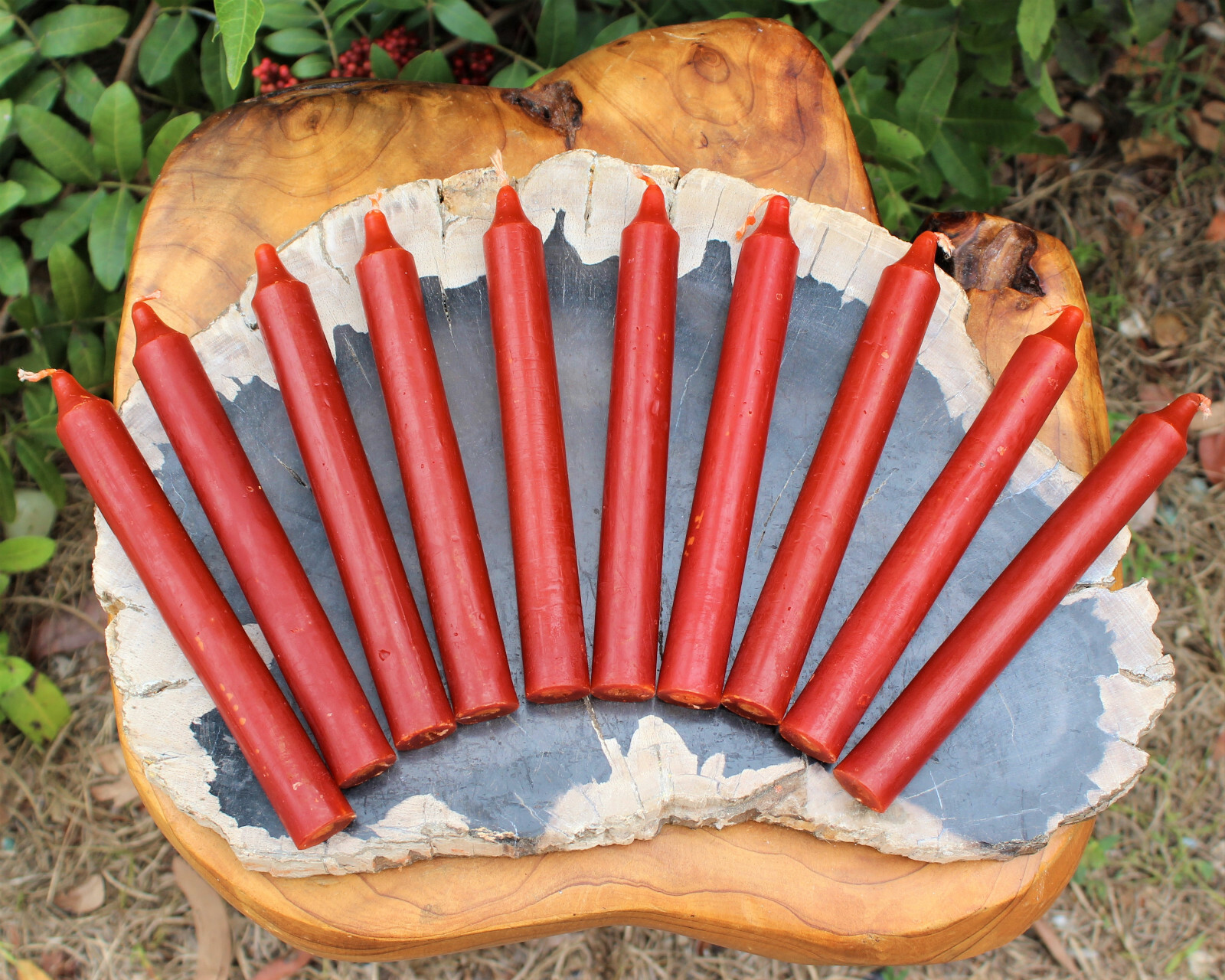 Lot of 10 x 6″ Taper Spell Candles: BROWN (Pagan Wicca Altar Household)