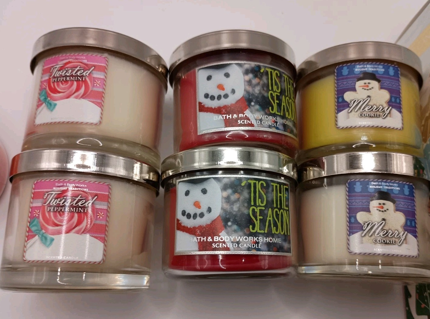Bath & Body Works/Yankee Candle – Lot Of 10 Mini Candles – Holiday Scents – New
