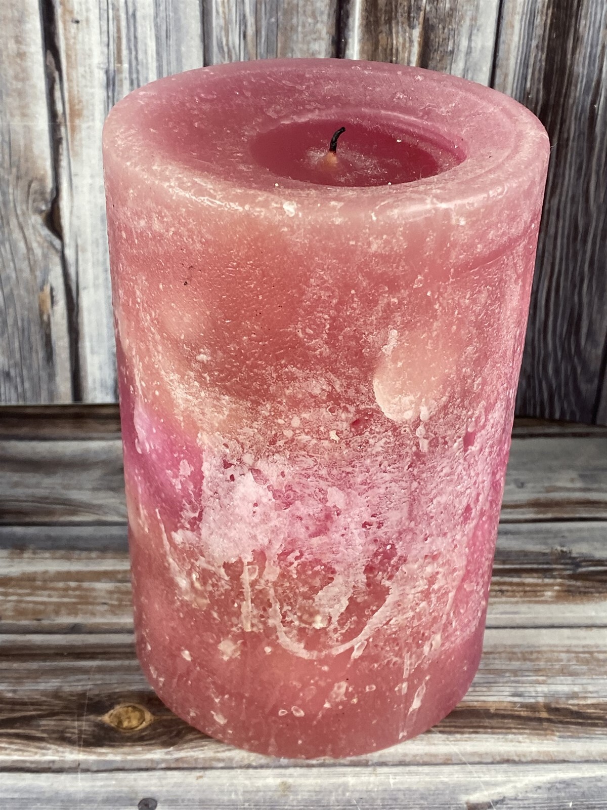 Pier 1 Imports 36 oz Pillar Candle – 4 x 6 – Pink Magenta – 160 Hours