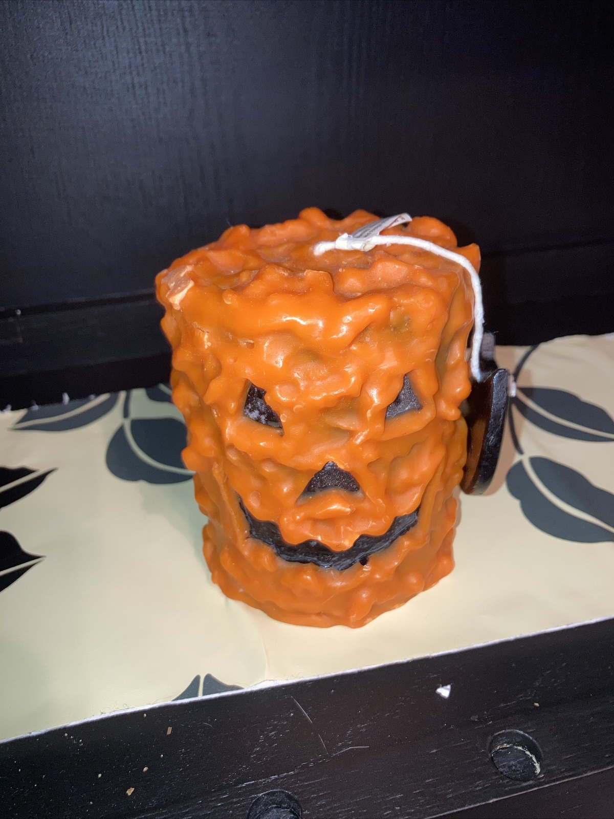 Large Pumpkin Candle Fall Autumn Halloween Orange Never Burned