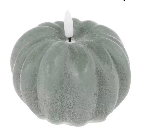2026 Viral Hobby Lobby Pumpkin Candle LED Battery Flame Fall GREEN