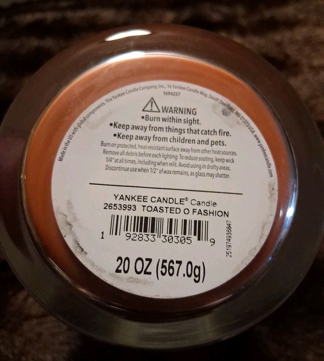 Yankee Candle Large Tumbler “Toasted Old Fashioned” 2 Wick 20oz