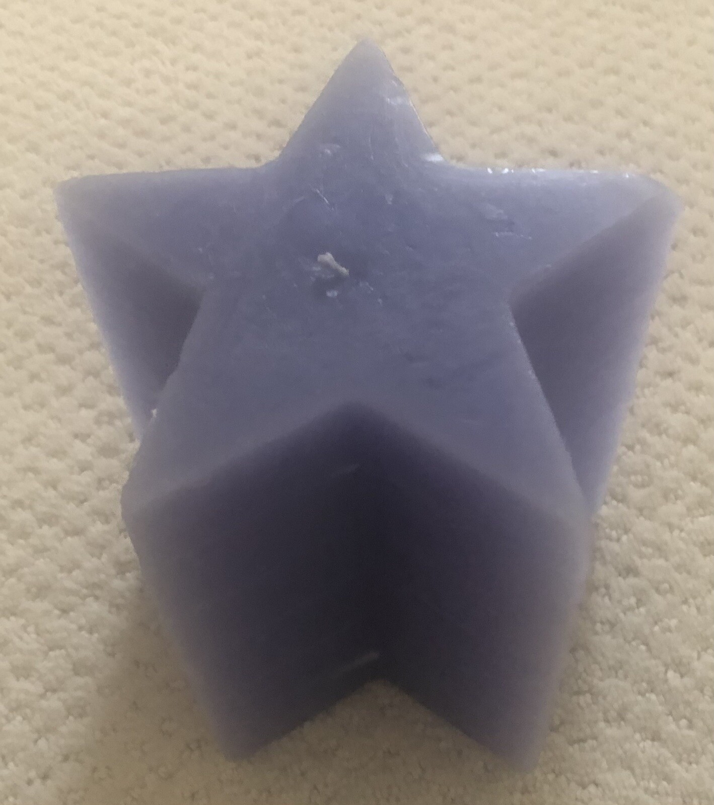 Star Shaped Purple Candle 5 7/8 x 5 1/2 in