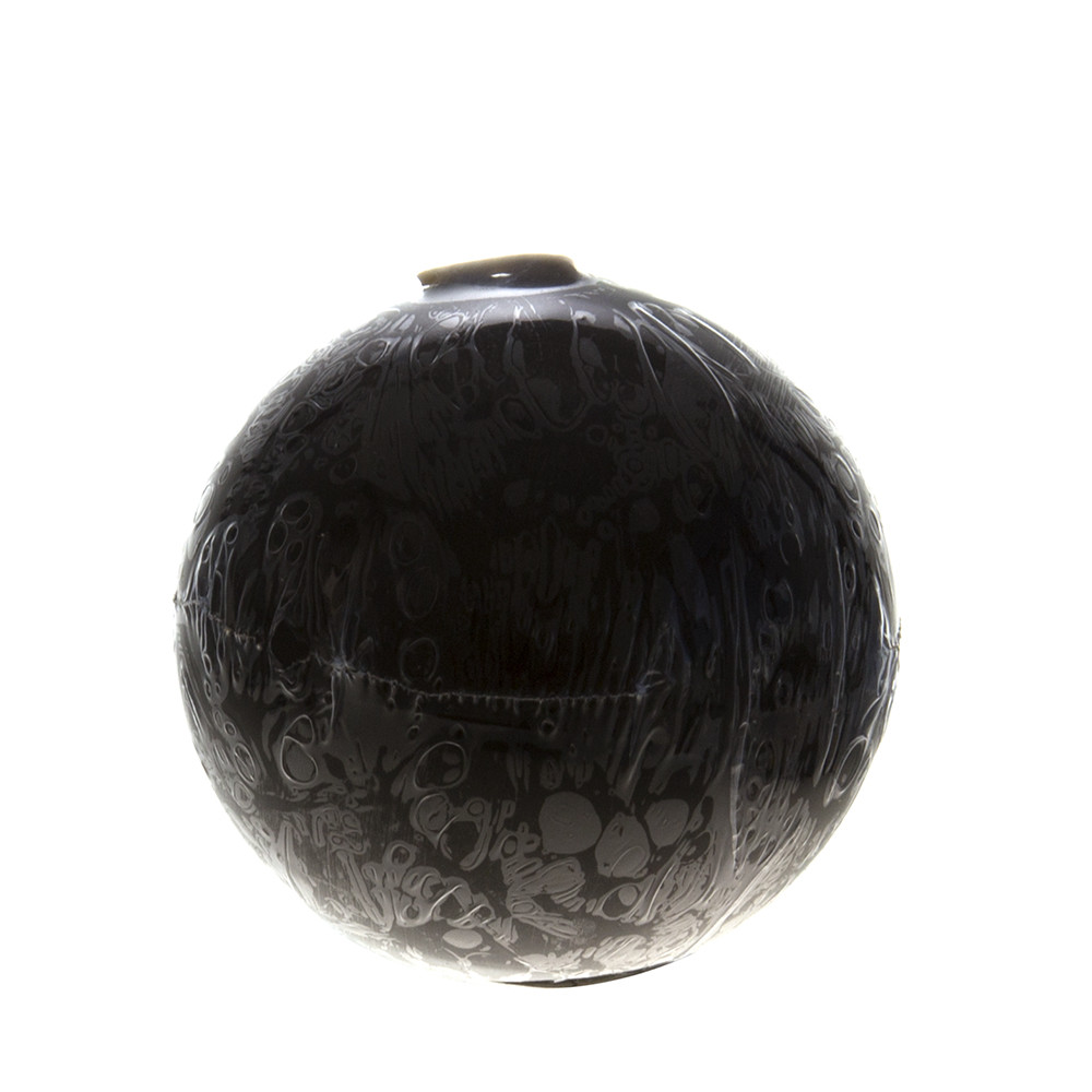 Mega Candles – Unscented 3″ Hand Poured Round Premium Ball Candle Black 6PCS