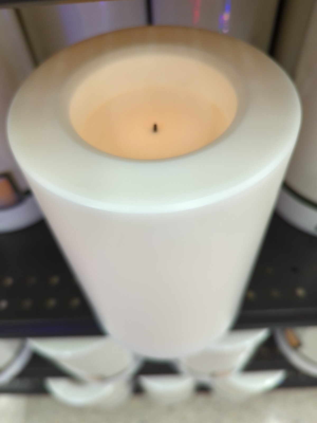 OUTDOOR FLAMELESS LED CANDLE – 6″ WIDE X 9″ TALL – WEATHER RESISTANT CGT12629WH