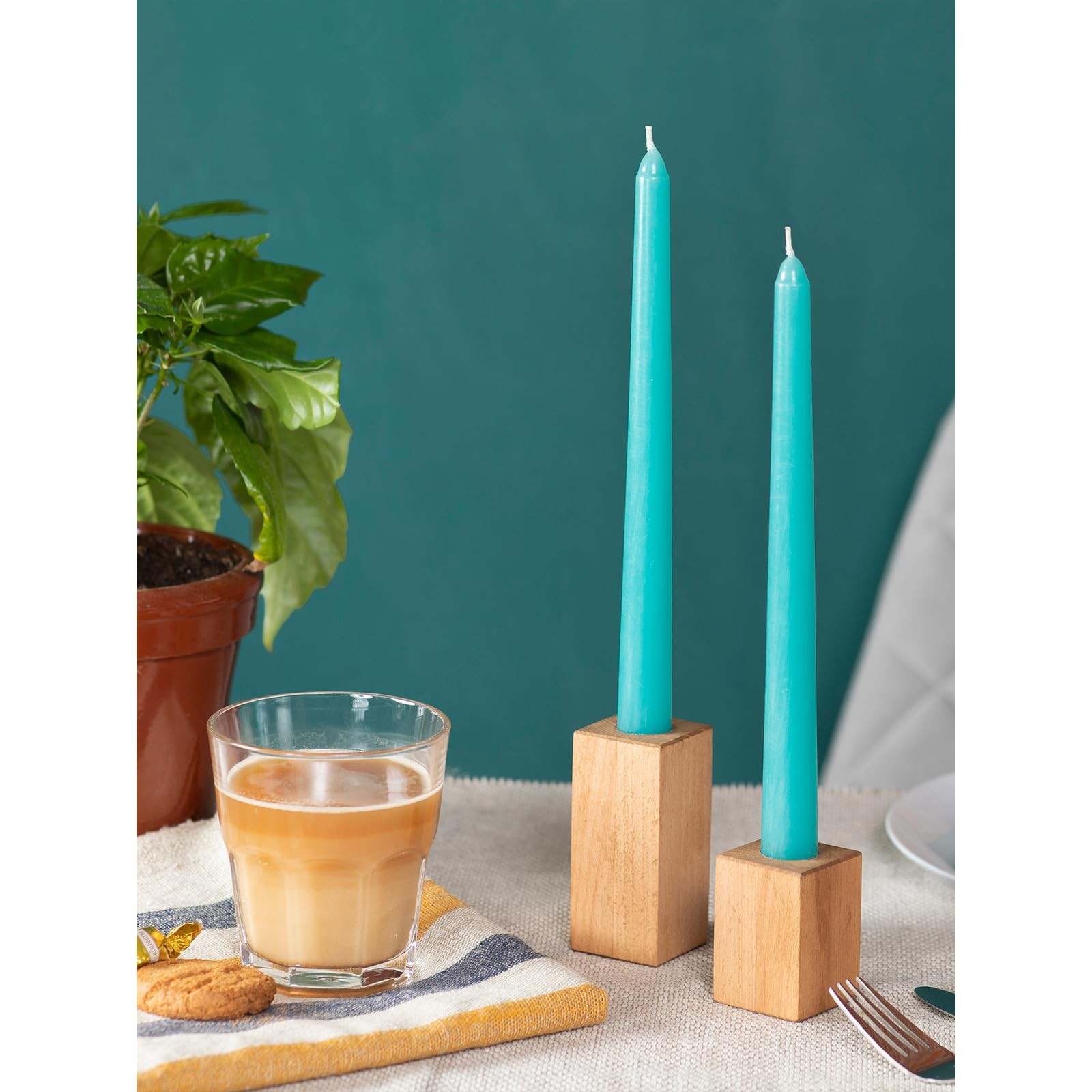 8 inch Taper Candles – Set of 12 – Dripless – Long Burning – Perfect for Dinn…