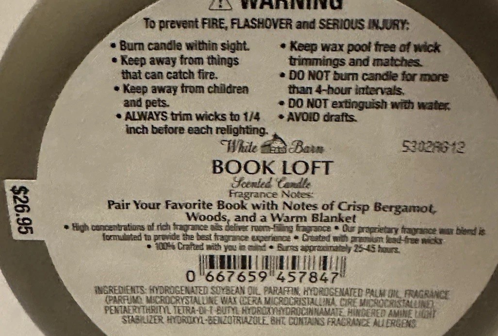 2x Bath And Body Works Book Loft 3 Wick Scented Candle White Barn Two Jars New