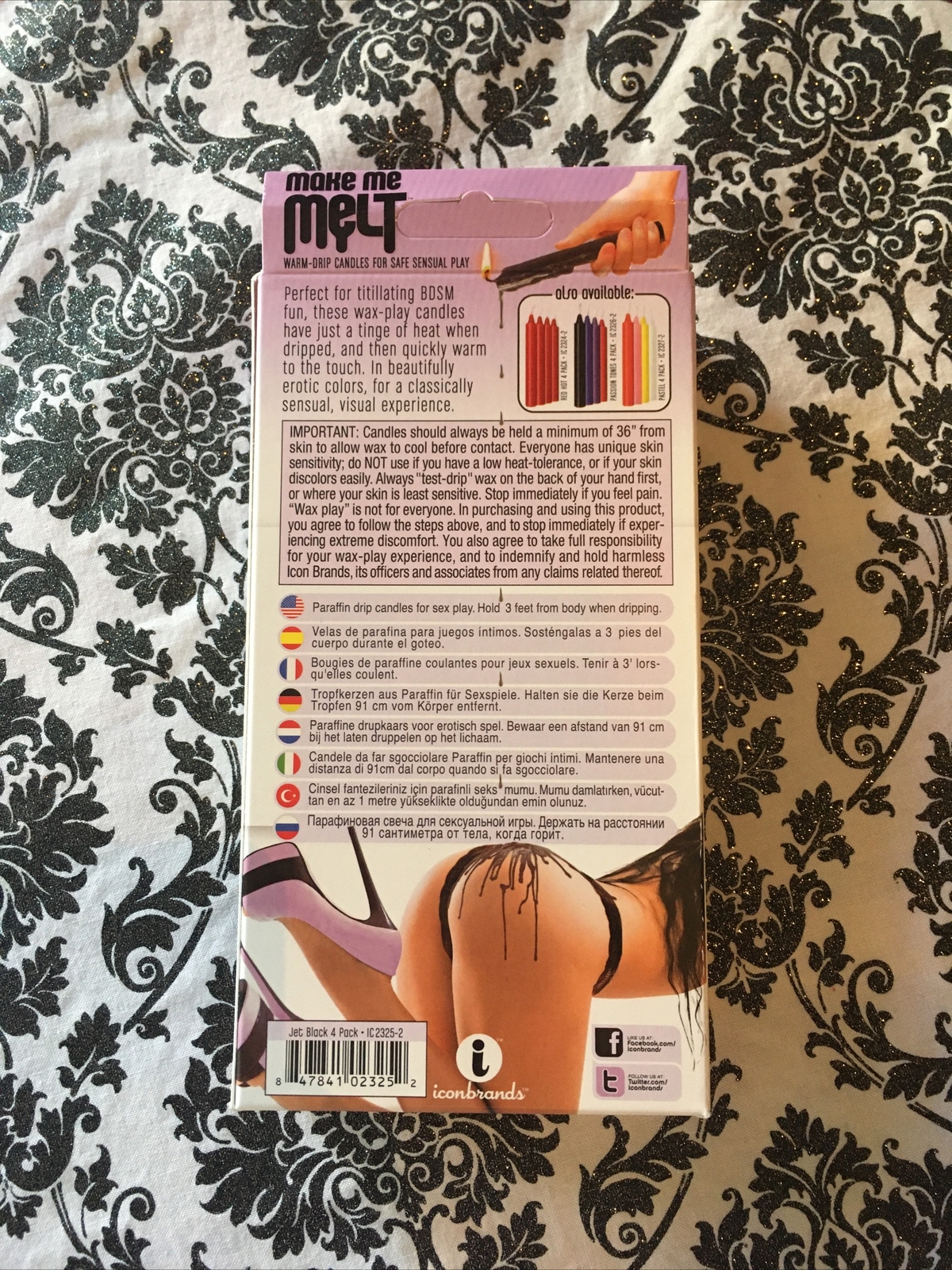 Make Me Melt Warm Drip Candles 4 Pack – Pick Color – Black or Passion
