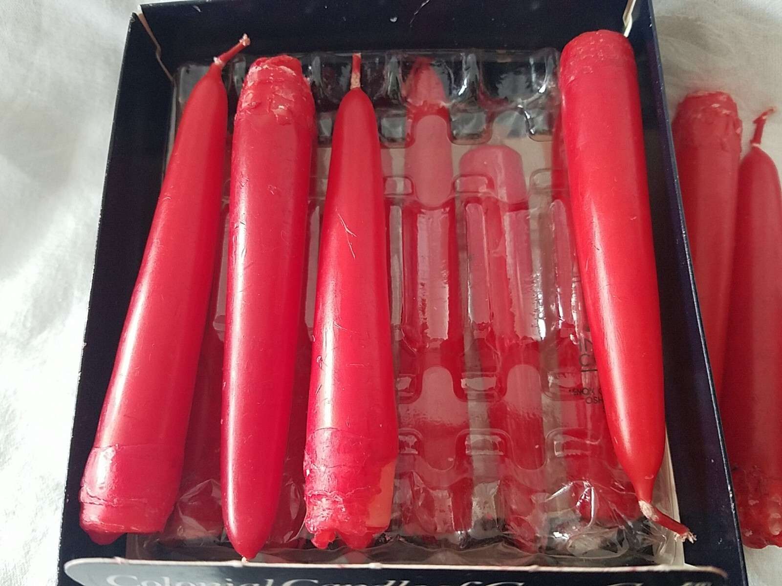 Colonial Candle of Cape Cod Cordless 6″ Taper Box of 12 Red