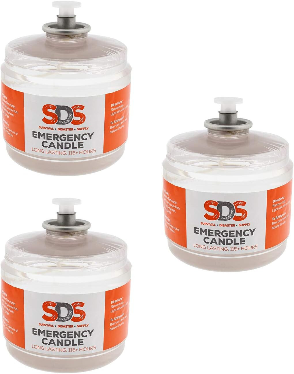 115 Hours Candle Safe Clean-Burning Odorless & Smokeless Emergency Long Term Use