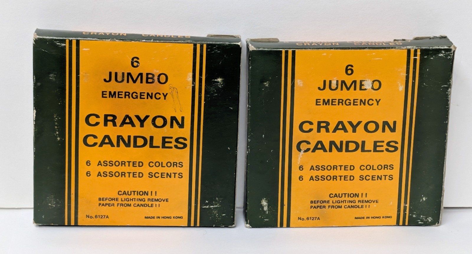 Vintage Emergency Crayon Candles Jumbo Colors Scented Fruits Crayola 2 Boxes