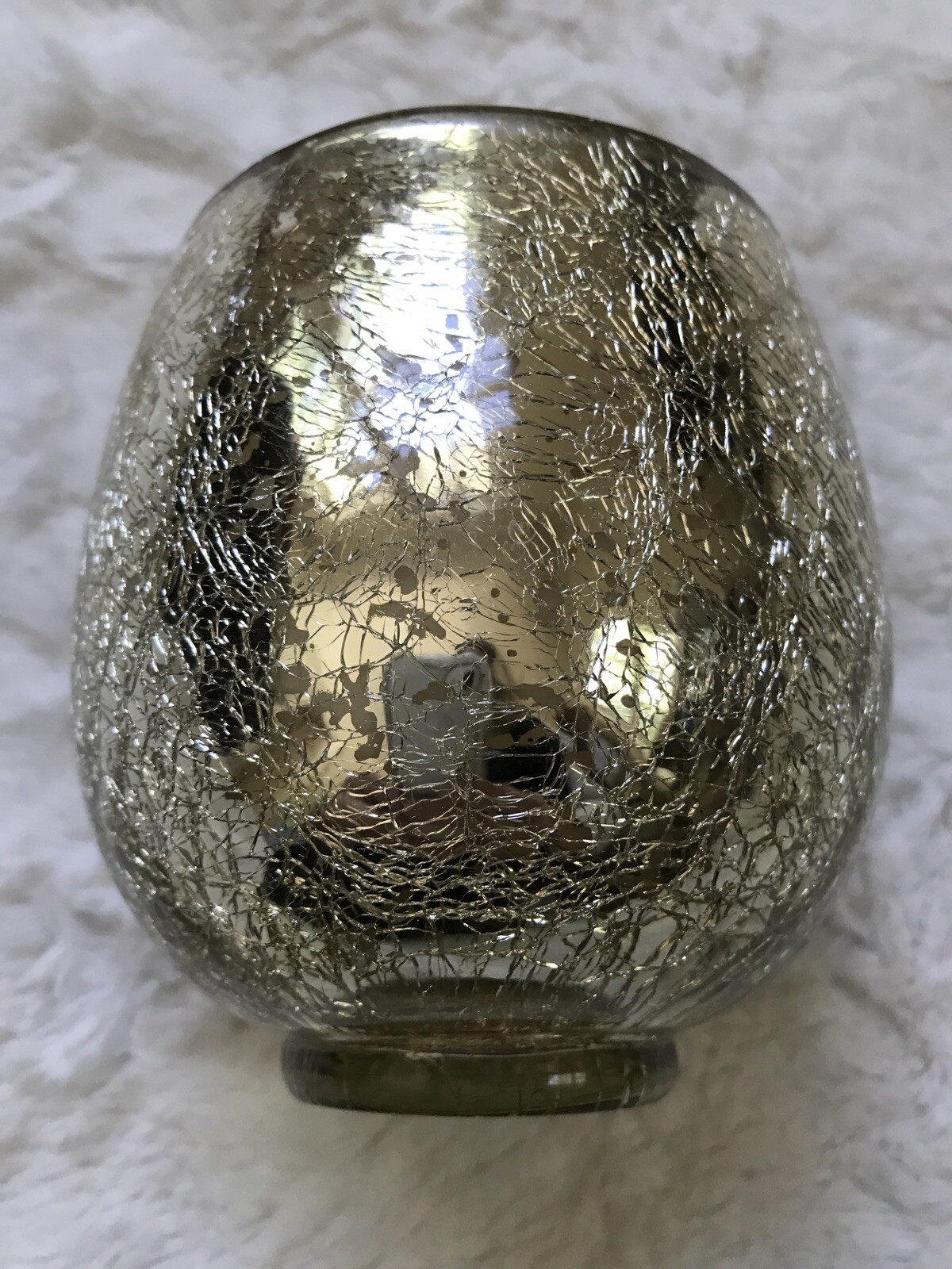New Vanilla Candle In Beautiful Glass Jar, 4 1/4” X 4 1/2”, India