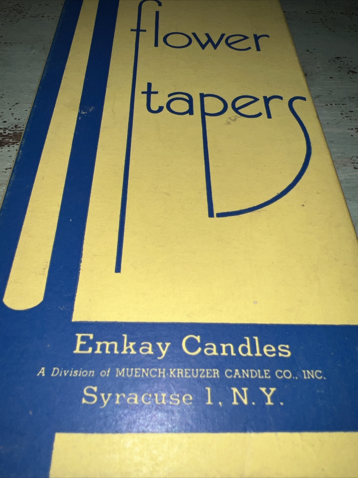 Lot of 10 Ivory Cream Dipped 16” Taper Candles Emkay Flower Tapers