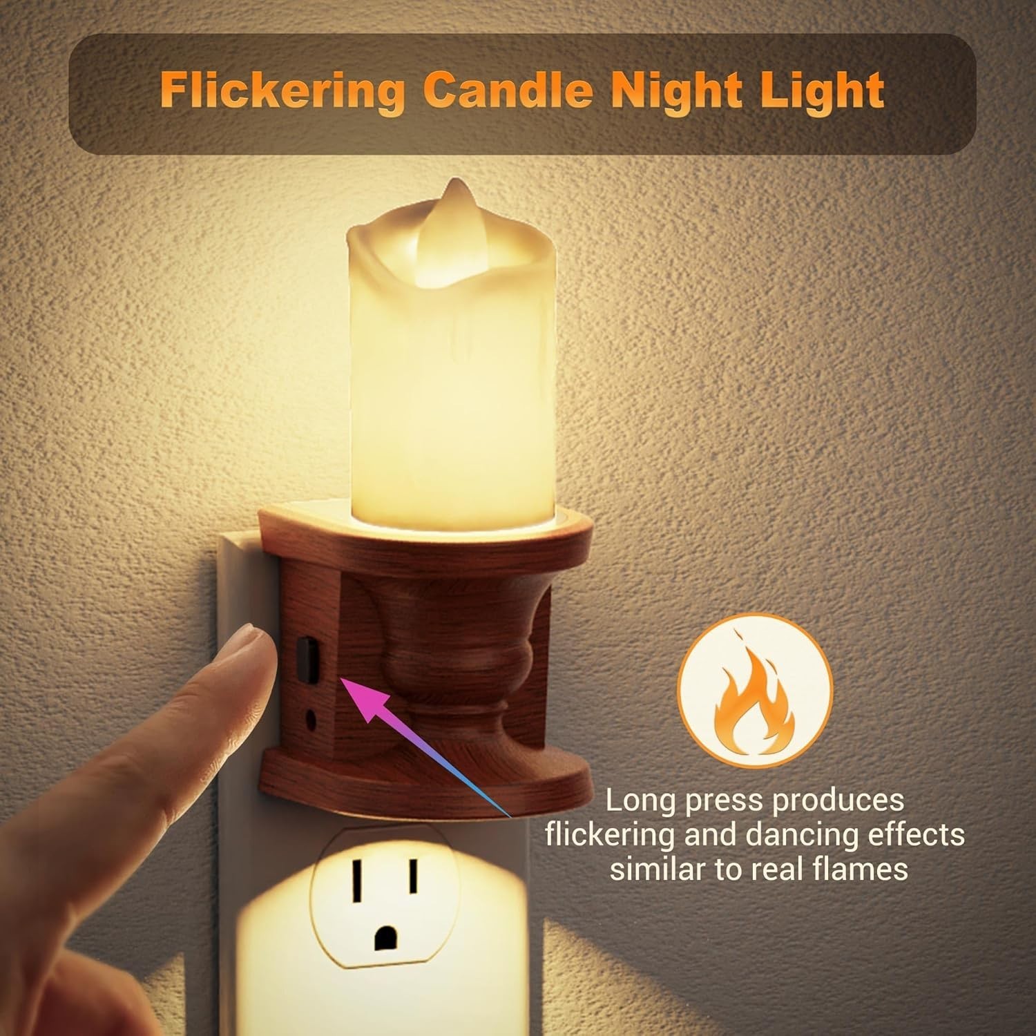 Soft White 2-Pack Nightlights with Dusk-to-Dawn Sensor, Perfect for Kids’ Rooms