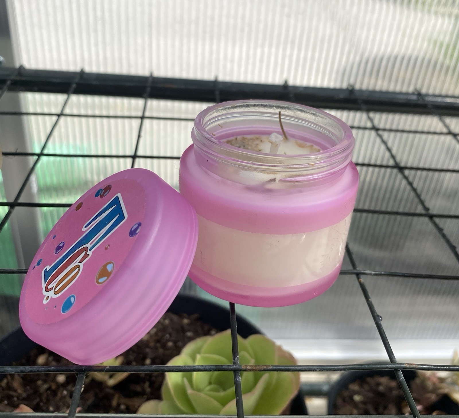 Handmade Banana Orange Soy Botanical Glass Jar Mini Candle