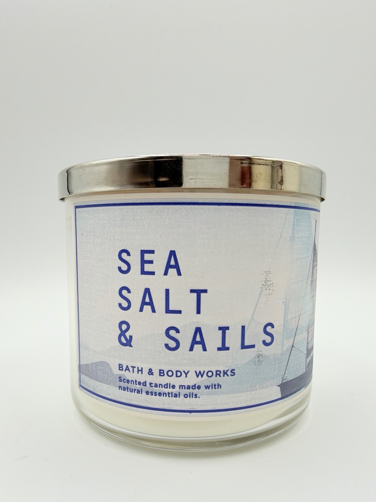 NEW Bath & Body Works Candle Sea Salt Sails 3-Wick Soy Wax Blend 14.5oz