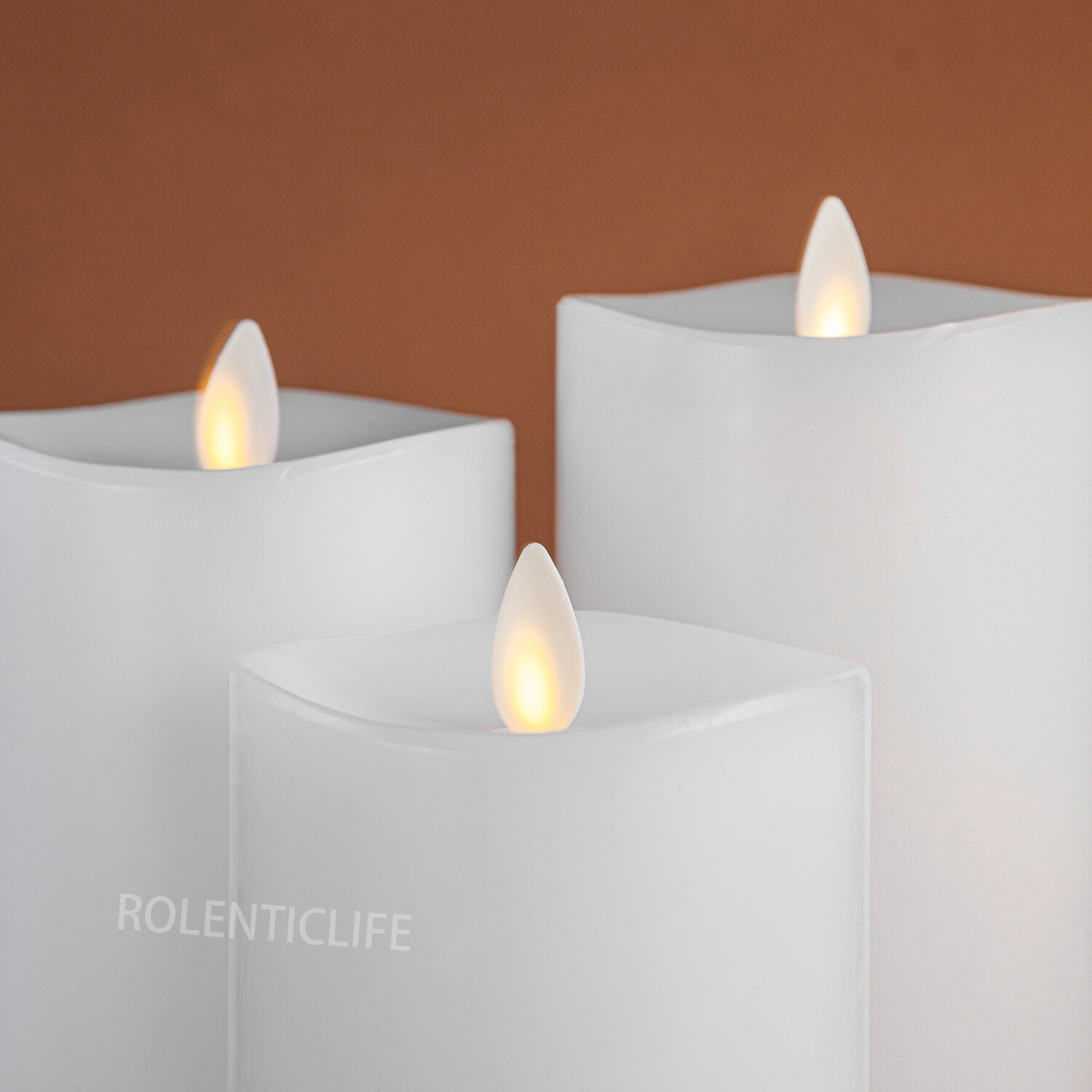 Luminara Flameless Unscented Real Wax LED Candle-with Remote Mobile Wick-3pcs