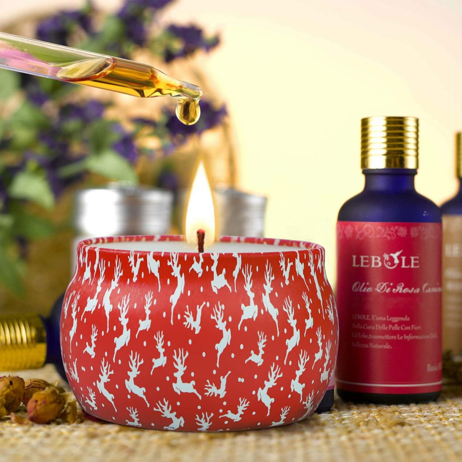 Christmas Candles Gifts for Women, 4 Pack Scented Candles Set,120 Hour Long Last