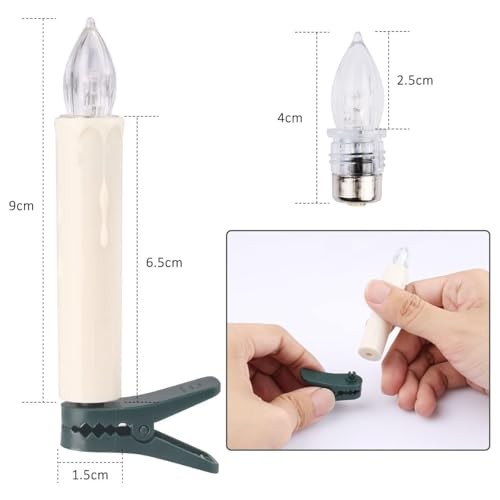 40 PCS LED Candle Lights Set with Remote 40 Pack | Warm White | Cordless