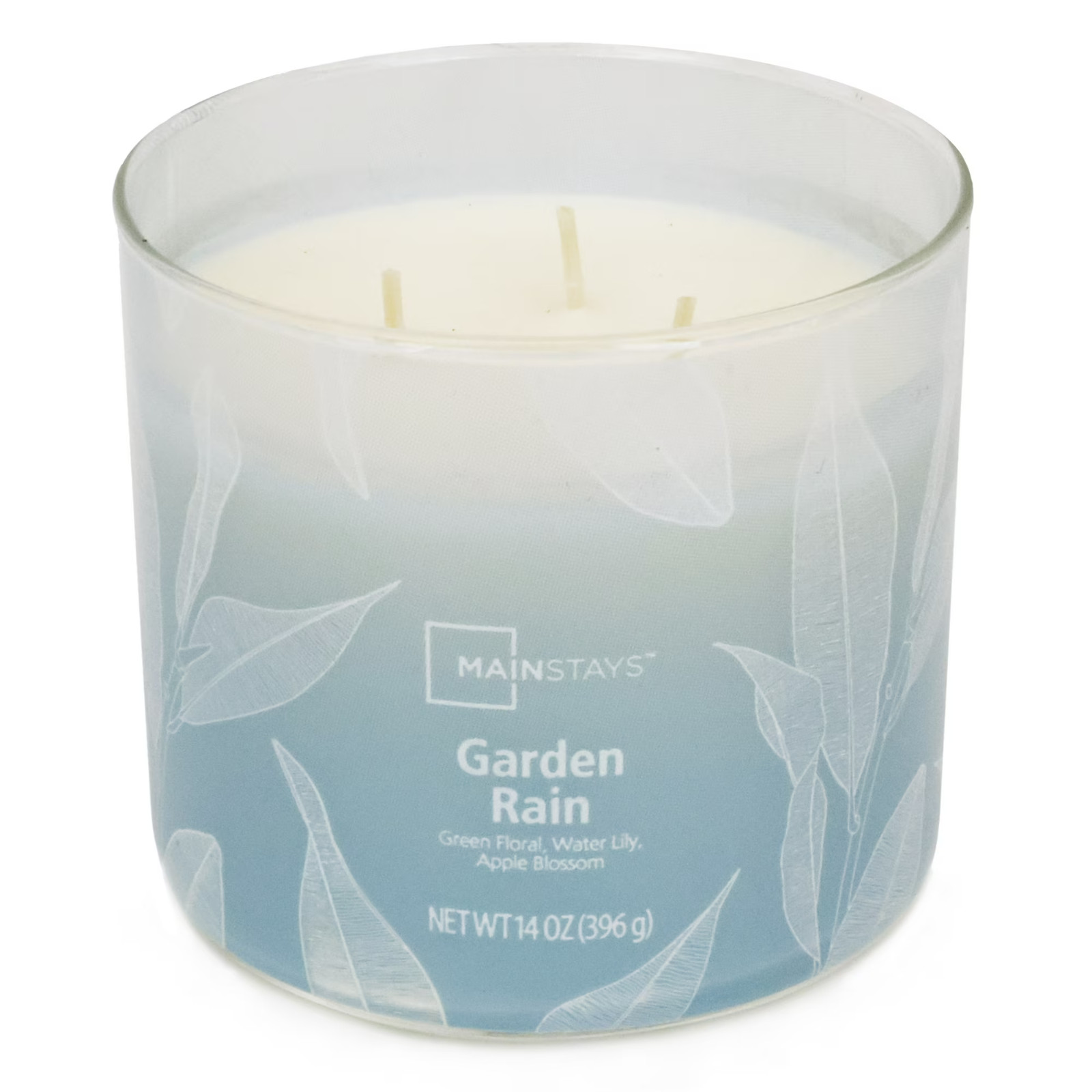 Mainstays 3-Wick Ombre Wrap Garden Rain Candle, 14-Ounce