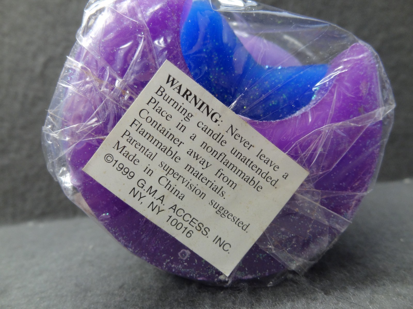 NEW Pillar 3.5″ Y2K Moon & Stars Glitter Candle 1999 Single Wick Stack Clarie’s
