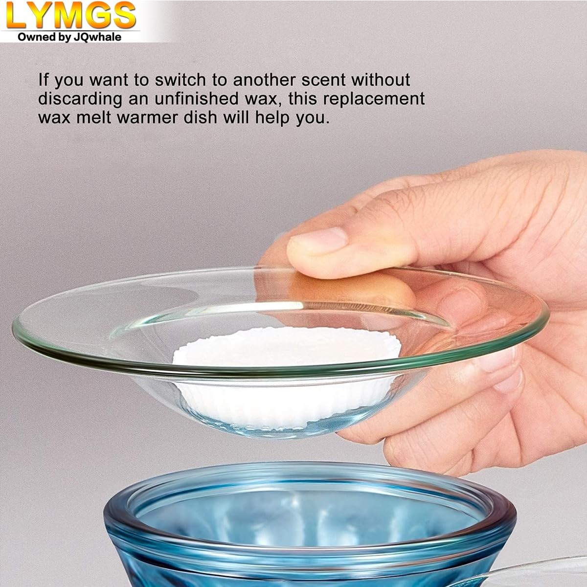 4.5″ Replacement Oil Warmer Dish, 115mm Wax Melt Warmer Liner Round Glass