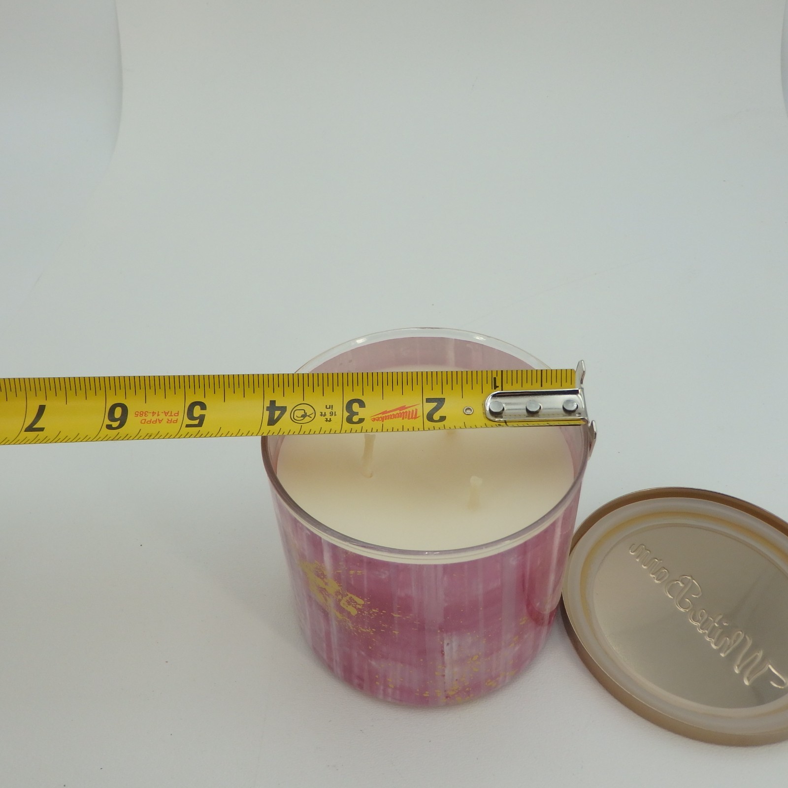 (1) Bath & Body Works White Barn Gold Pink Tea Rose 3-wick Candle 14.5oz New