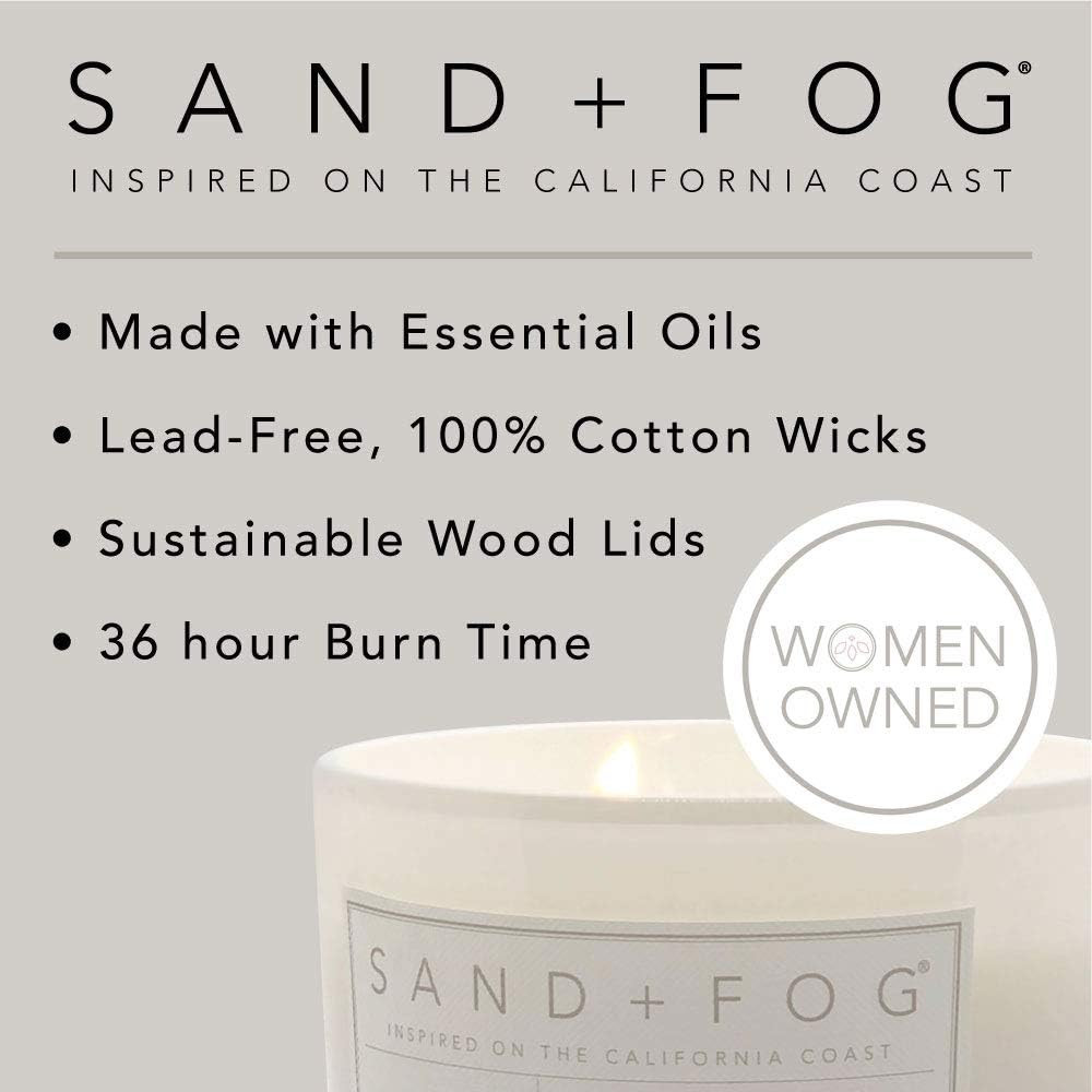 Scented Candle – Sage & Sea Salt – Additional Scents and Sizes – 100% Cotton Lea