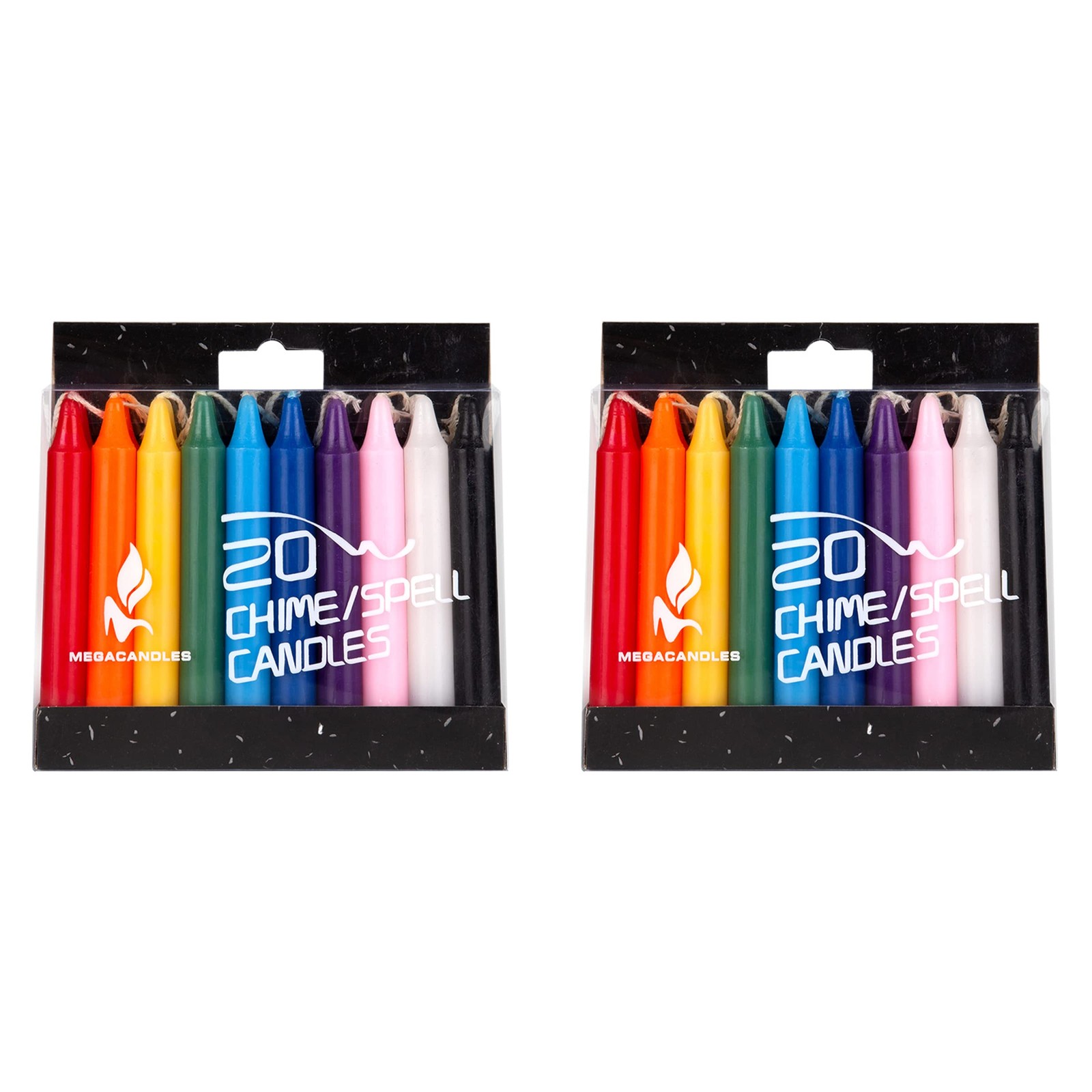 Mini Taper Chime Spell Candle 40 Count 4″ x 1/2″ Assorted Colors