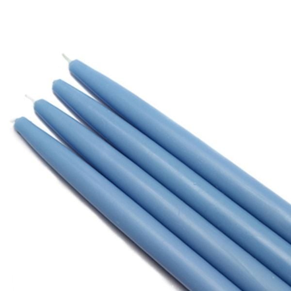 Jeco CEZ-031 10 in. Taper Candles, Light Blue – 12 Piece