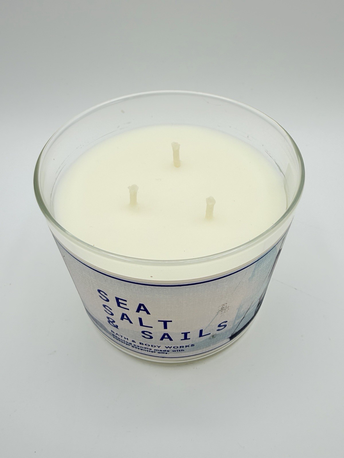 NEW Bath & Body Works Candle Sea Salt Sails 3-Wick Soy Wax Blend 14.5oz