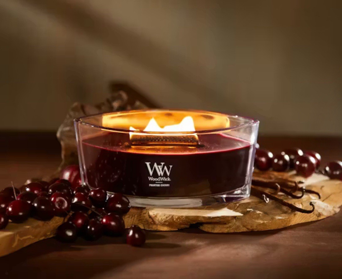 NEW WoodWick PHANTOM CHERRY Large ELLIPSE Candle 16oz.🍒