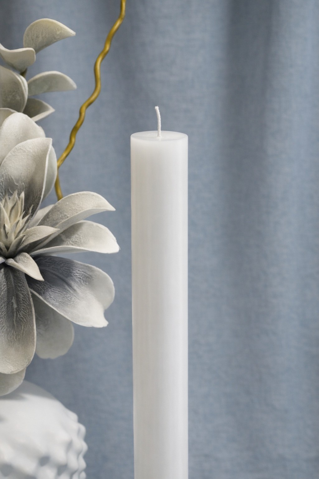24 inch Church Ceremony Candle – Extra Tall Unscented White Pillar – Handcrafted
